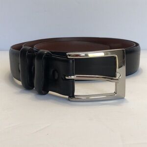 Torino Black Italian Leather Double Keeper Leather Belt size 40